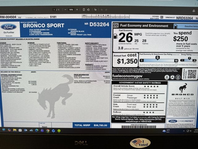 2022 Ford Bronco Sport Outer Banks