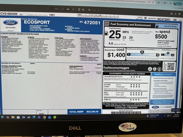 2022 Ford EcoSport S
